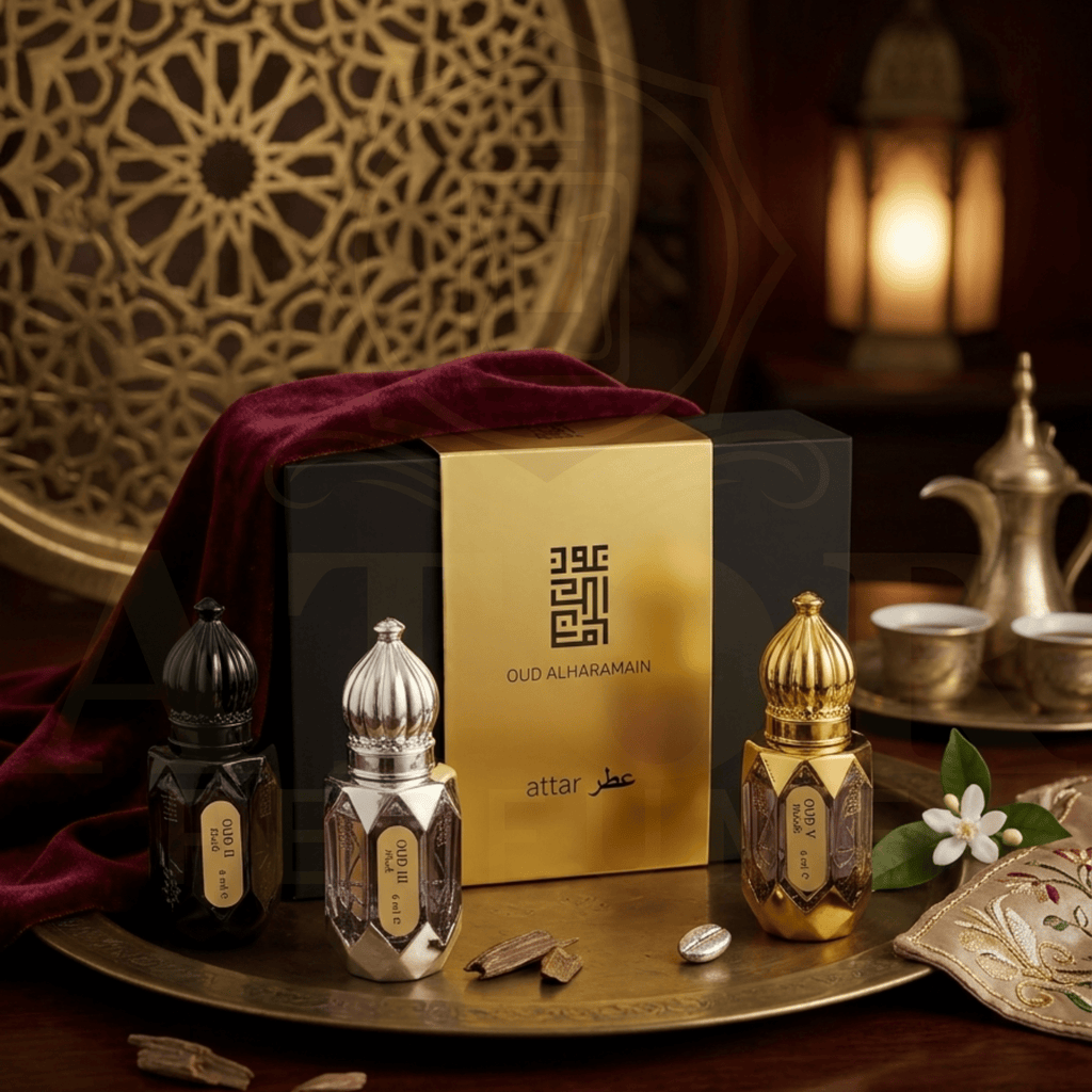 Oud Alharamain Core Collection – 3x6ml Concentrated Perfume Oil Gift Set (Musk, Malaki, Black) - Ator Perfume