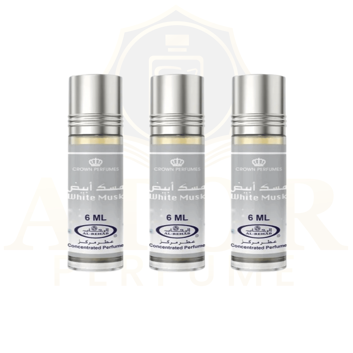 White Musk by Al-Rehab Crown Perfumes – 6ml Concentrated Arabian Perfume Oil (Attar) - Ator Perfume